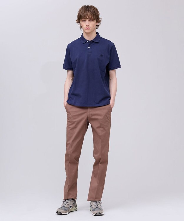 J.PRESS MEN コットンカノコオーバーダイ ポロシャツ ネイビー系