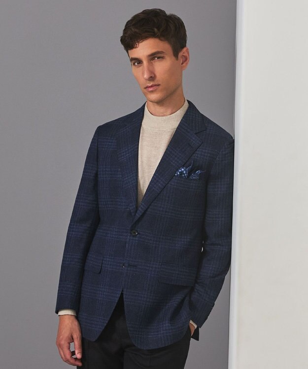 GOTAIRIKU 【Ermenegild Zegna/ゼニア】トロフェオ カシミヤ ジャケット_ネイビーチェック ネイビー系4