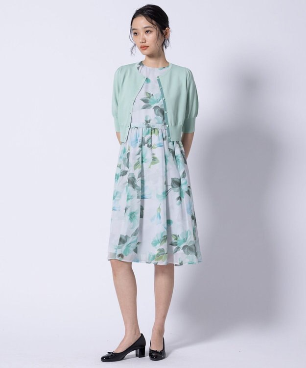 TOCCA 【洗える・消臭】FULL BLOOM PEONY ドレス グリーン系5