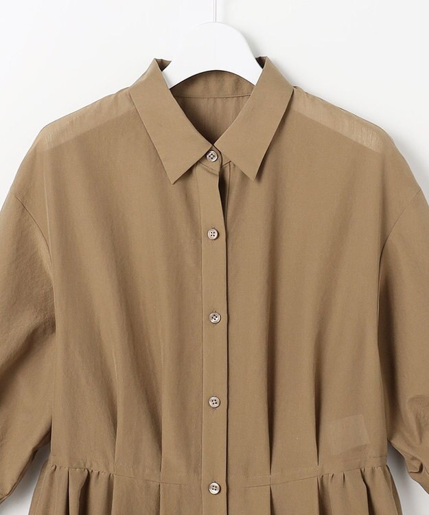 自由区 シアーボイルシャツ ワンピース ブロンズ