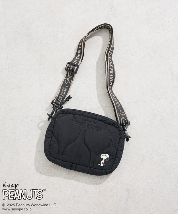 Green Parks ■PEANUTS キルティングショルダー Black