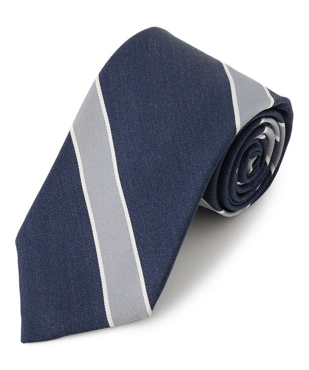 J.PRESS MEN 【STRUCTURE MIX COLLECTION】レジメンタル ネクタイ ネイビー系1