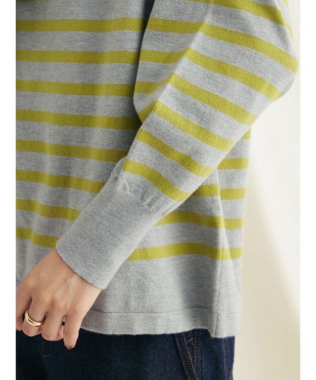 CRAFT STANDARD BOUTIQUE とてもちボーダーニットプルオーバー Gray Mixture