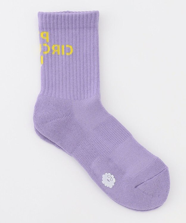 PW CIRCULUS 【WOMEN】【土踏まずをサポート】ロゴ ミドルソックス ラベンダー