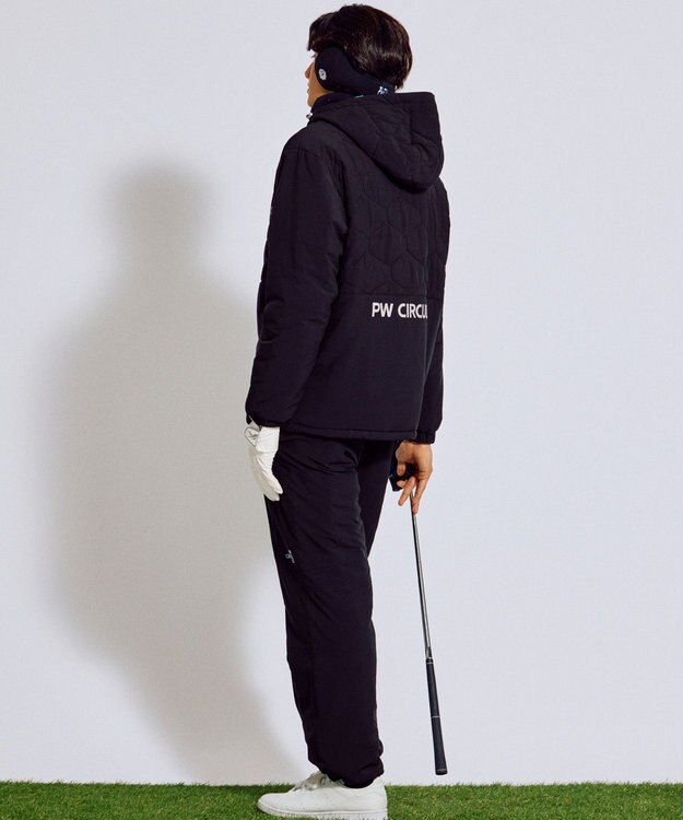 PW CIRCULUS 【撥水加工 / ストレッチ】【MEN】キルティング中綿ブルゾン ゴルフ ブラック系