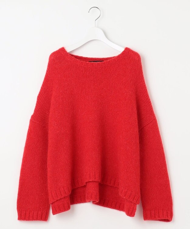 23区 【滝沢眞規子さん着用】ベビーアルパカ クロップド ニット レッド系