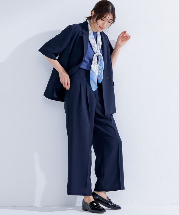 ANY SIS フラワー スカーフ アイボリーベース