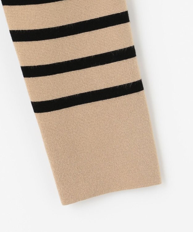 J.PRESS LADIES 【洗える】ミラノリブバスクボーダー ニット ベージュ系1