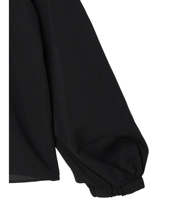 earth music&ecology ラッフルカラーブラウス Black