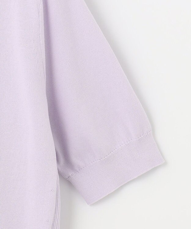 J.PRESS LADIES 【洗える】 BASIC HI-COTTON クルーネック ニット ふじ色系