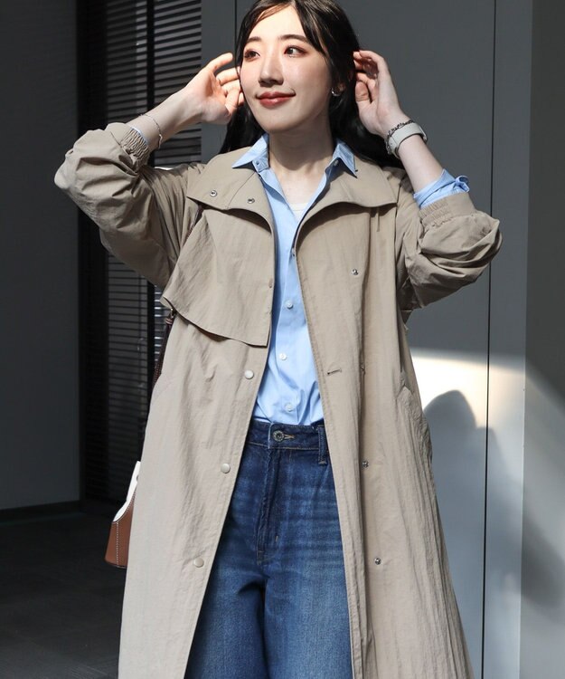 AMERICAN HOLIC スタンドカラーコート Beige