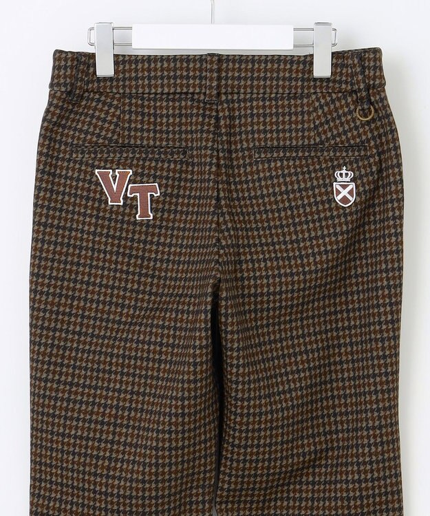 23区GOLF 【WOMEN】ガンクラブチェックテーパードパンツ ダークブラウン系3