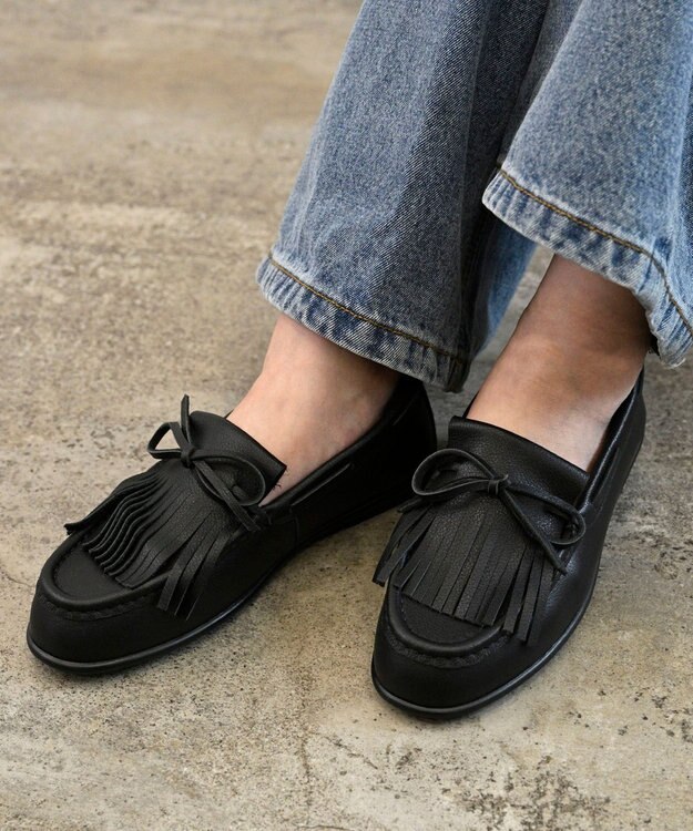 APOM フリンジモカシン15 ブラック