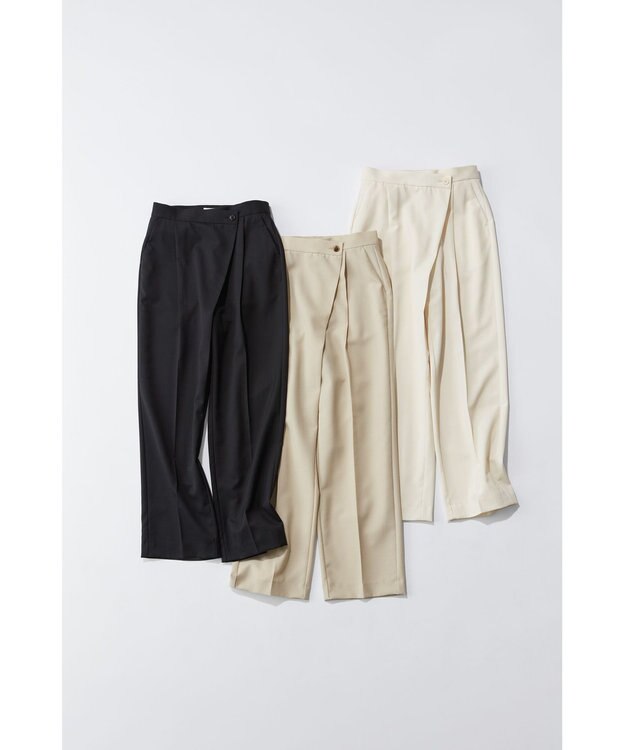 NAVE 【Nave・セットアップ可】ウールポリエステルツイルパンツ アイボリー系