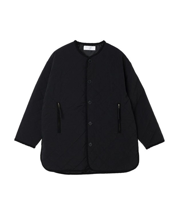 Green Parks キルティングノーカラーブルゾン Dark Navy