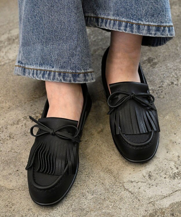 APOM フリンジモカシン15 ブラック