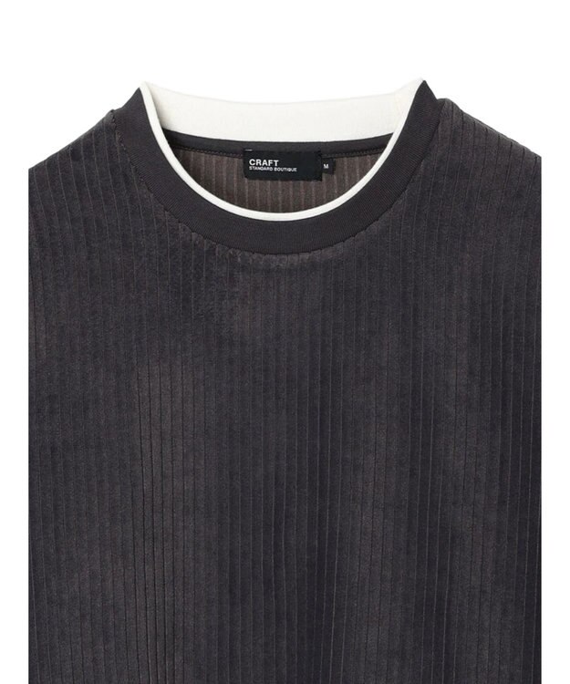 CRAFT STANDARD BOUTIQUE カットコールフェイクレーヤードプルオーバー Charcoal Gray