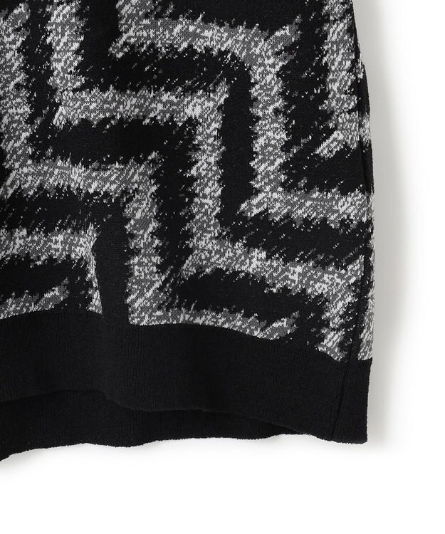 JOSEPH HOMME 【HIGH GRADE LINE】カスリシェブロンジャガード　クルーネックニット ブラック系5