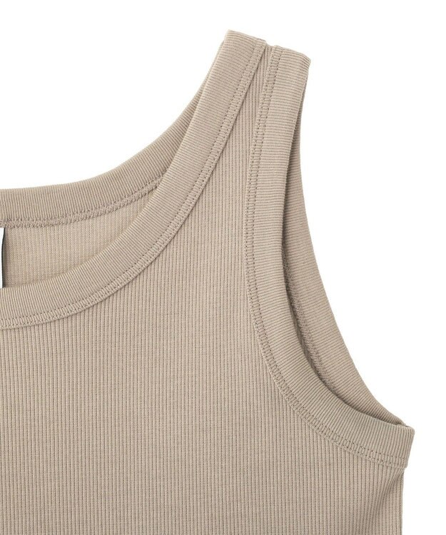 AMERICAN HOLIC テレコタンクトップ Gray Beige