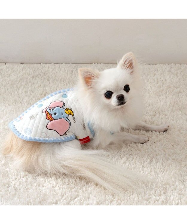 PET PARADISE ディズニー ダンボ キルトベスト 小型犬 ホワイト×ブルー