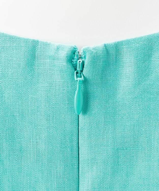 23区 【エステータ】チンツリネン Aライン フレアワンピース ターコイズブルー系