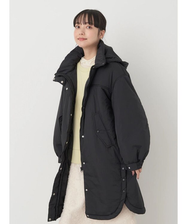 earth music&ecology ２ｗａｙ中綿モッズコート Black