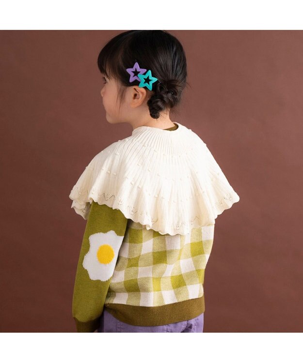 ami amie レース風付け衿　親子兼用OK オフ