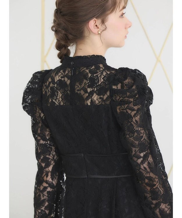 earth music&ecology 総レースワンピース Black