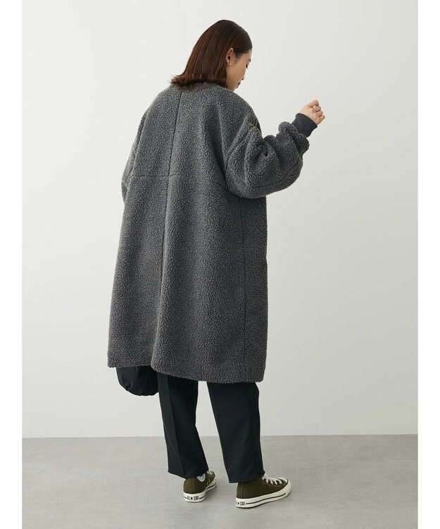 Green Parks ロングボアコート Charcoal Gray