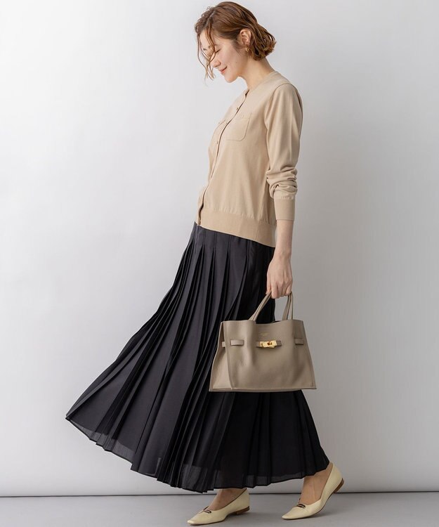 23区 【先行予約】VIOLAd'ORO イタリアンWフェイスレザー トートバッグ ベージュ系