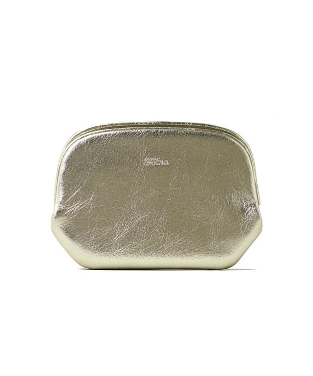 FOLNA RD ショート天溝がま口 財布 ゴールド