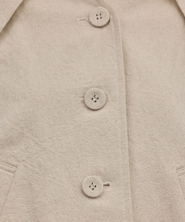 GRACE CONTINENTAL リネンオックスケープジャケット ベージュ