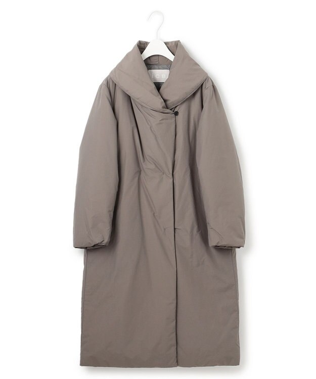 ICB L ADSダウン ショールカラーコート ドーングレー系