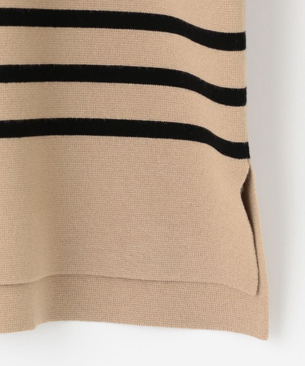 J.PRESS LADIES 【洗える】ミラノリブバスクボーダー ニット ベージュ系1