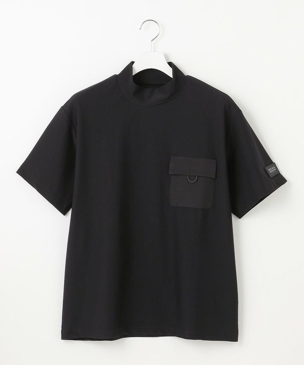 23区GOLF 【MEN】機能に優れた新素材「AIR TOOL」ポケットモックネック ブラック系