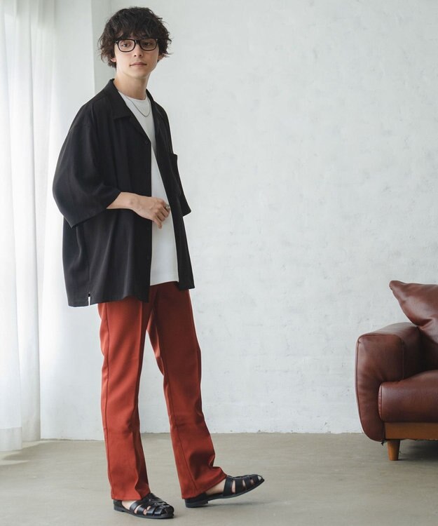 WEGO セミフレアスラックス ダークオレンジ