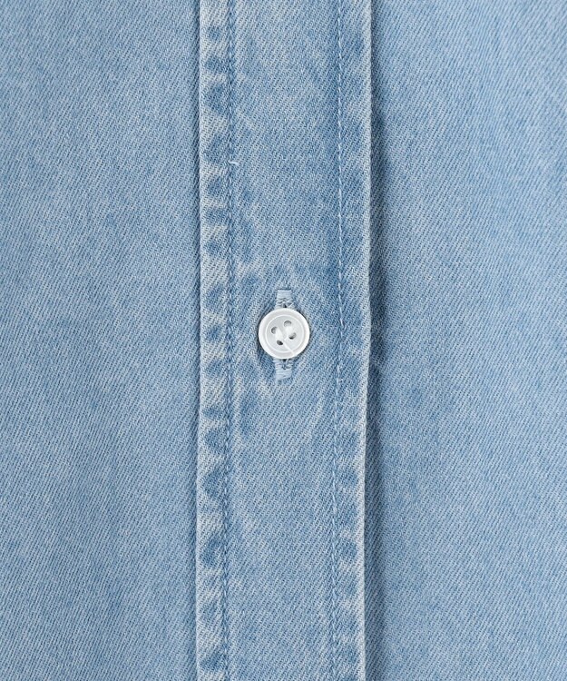 23区 【Oggi4月号掲載/洗える】23区DENIM ライトダンガリー クロップドシャツ ライトインディゴ