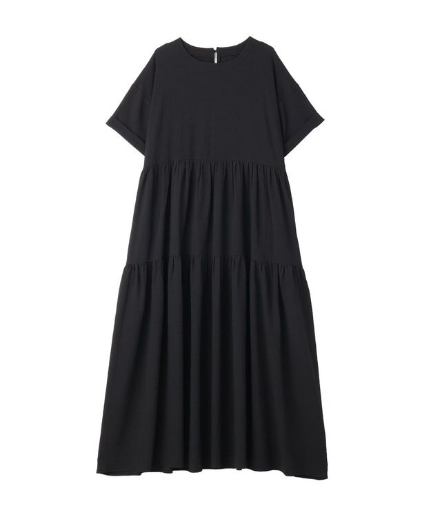 AMERICAN HOLIC 【先行予約】【WEB限定】サッカーティアードワンピース＜丈違い＞ Black