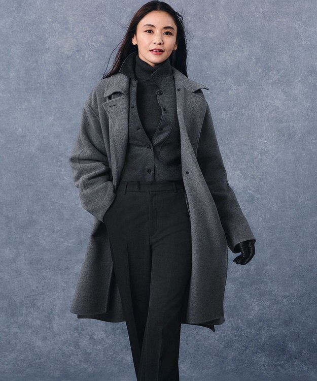 23区 S 【滝沢眞規子さん着用/WEB限定カラーあり】ウーステッドウール リブタートル ニット グレー系