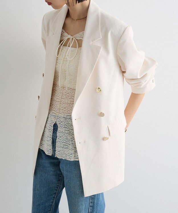 Green Parks ダブルテーラードジャケット Off White