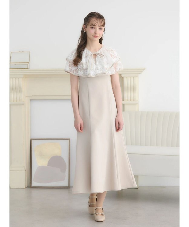 earth music&ecology ＳＥＴ２点レースボレロ＋キャミワンピース Beige