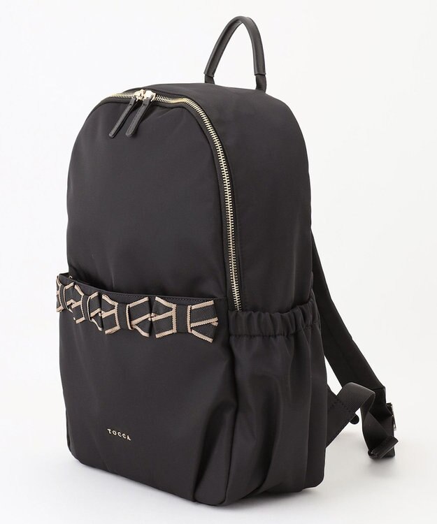TOCCA 【A4サイズ対応・撥水】OCTUPLE BACKPACK バックパック ブラック×ベージュ系5