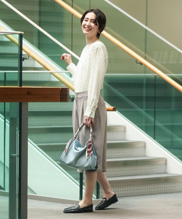 Green Parks イージーケアキュロットパンツ Gray Mixture