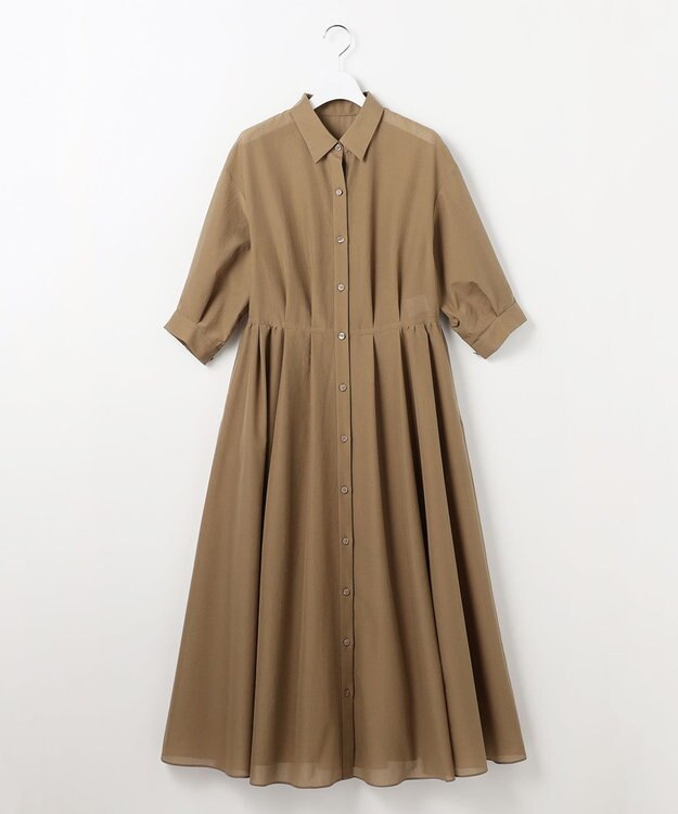 自由区 シアーボイルシャツ ワンピース ブロンズ
