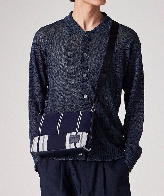 Paul Smith ウーブンストライプ ミニショルダーバッグ ネイビー