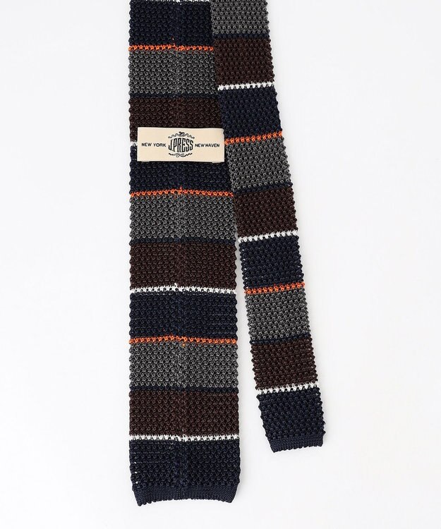 J.PRESS MEN 【J.PRESS KNIT TIE COLLECTION】ストライプ ニットネクタイ ブラウン系2
