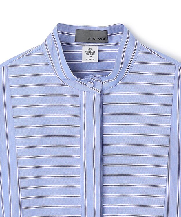 uncrave THOMAS MASON ドレスシャツ ブルーストライプ