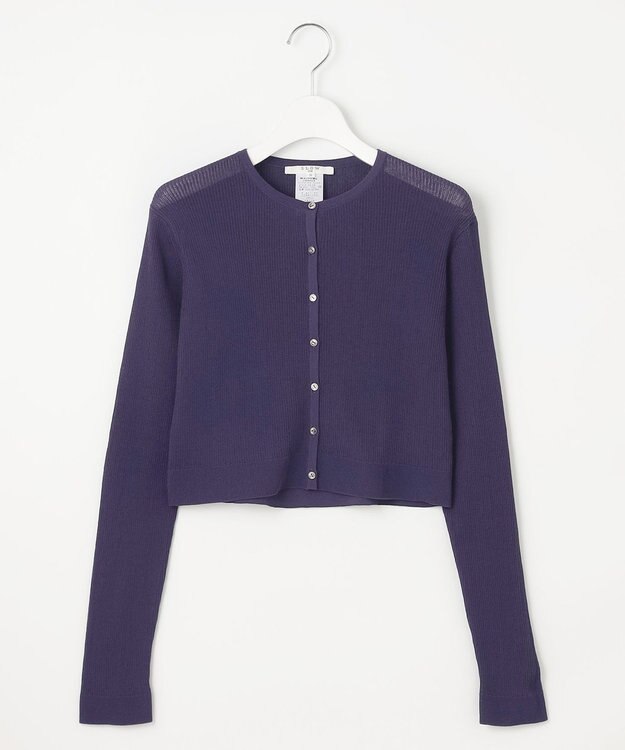 23区 L 【SLOW/一部店舗限定】シアーサマー リブ カーディガン パープル系