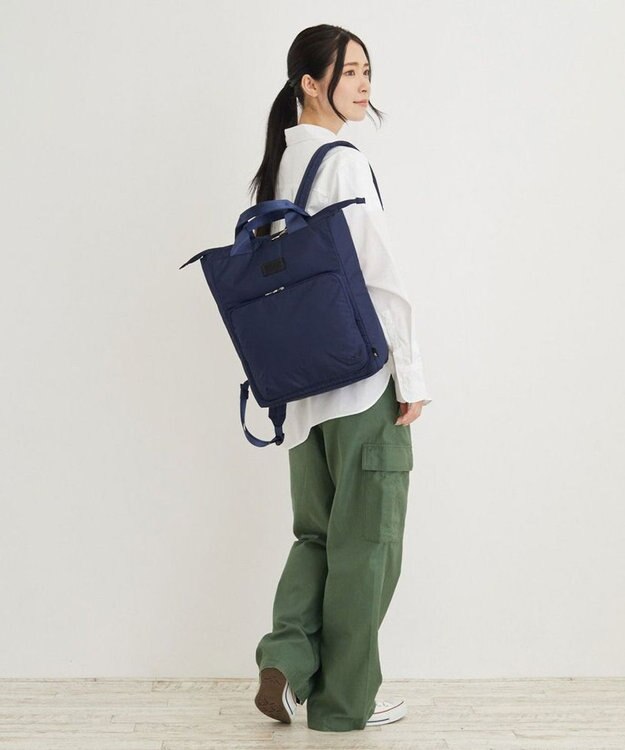 ROOTOTE 1223【撥水:A4収納サイズ】SN.セオルー.アイロ-A 03：ネイビー