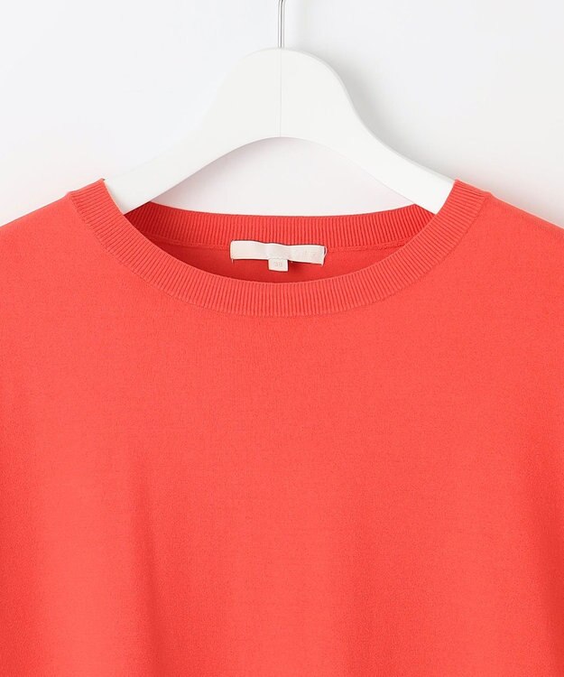 自由区 L 【接触冷感・UVカット】クレープストレッチプルオーバー ニットⅡ [新色]マンダリン